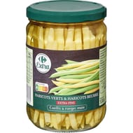 Carrefour extra haricots verts et beurre extra-fins 280g