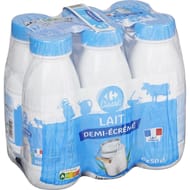 Carrefour Classic' lait demi écrémé uht 6x50cl