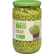 Carrefour bio petits pois extra-fins bio 445g