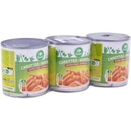 Carrefour classic' carottes extra-fines lot de 3 x 130g