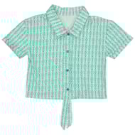 Chemise manches courtes nouée EMERAUDE 14 ANS