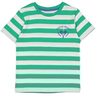 Tee shirt manches courtes garçon STRIPE VERT 12 ANS
