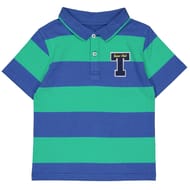 Polo manches courtes garçon VERT BLEU 14 ANS