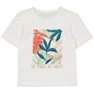 Tee shirt manches courtes fille ECRU 6 ANS