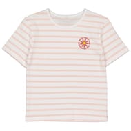 Tee shirt manches courtes fille STRIPE ROSE 14 ANS