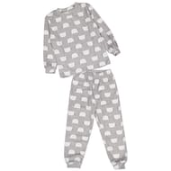 Pyjama long manches longues baby fleece fille GRIS CHAT 12 ANS