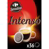 Carrefour Sensation café dosettes compatibles senseo intenso x10 252g