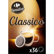 Carrefour sensation dosette de café type senseo classico x36 -252g