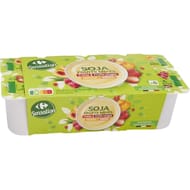 Carrefour sensation yaourt aux fruits soja panaché 8x100g