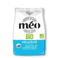 Méo bio dosettes souples compostables décafeiné x36 252g