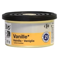 Carrefour désodorisant canette parfum vanille
