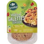 Carrefour sensation végétal galettes sarrasin, poireau 2 x 100g