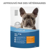 Carrefour companino croquettes pour chien adulte mini au poulet -1.5kg