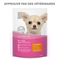 Carrefour companino croquettes pour chien Junior mini au poulet, aux pommes de terre 1,5kg