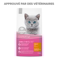 Carrefour companino croquettes pour chat junior au poulet 1.5kg