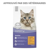 Carrefour companino croquettes pour chat adulte sensible à la dinde avec du riz 1;5kg