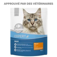 Carrefour companino croquettes pour chat adulte au poulet 450g