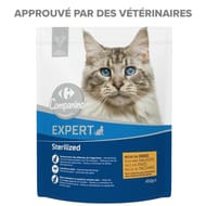 Carrefour companino croquettes pour chat adulte stérilisé à la dinde 450g