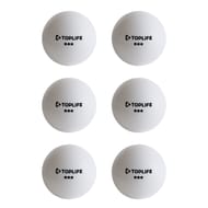 Toplife balles de tennis de table x6 banches 3*