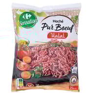 Carrefour sensation viande hachée halal pur boeuf 20% mg 1kg