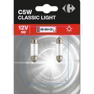 Carrefour ampoule auto x 2 c5w classique light 12V 5W