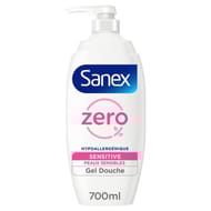 Sanex zero gel douche sensitive pompe 700ml