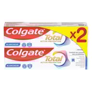 Colgate total dentifrice 24h active blancheur nature 2x75ml