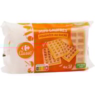 Carrefour classic' mini gaufres poudrées au sucre 208g