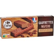 Carrefour extra biscuit gaufrettes enrobée chocolat 150g