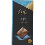 Carrefour sélection tablette de chocolat au lait extra fin - 100g