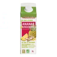 Ethiquable pur jus d'ananas gingembre bio 1l