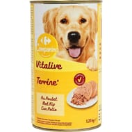 Carrefour companino vitalive terrine pour chien adulte au poulet 1230g
