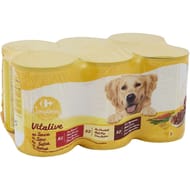 Carrefour companino pâtée pour chien adulte au boeuf, au poulet et à l'agneau vitalive sauce 6x400g