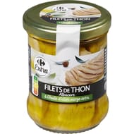 Carrefour extra filets de thon albacore a l'huile d'olive vierge extra 190 g