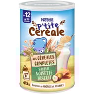 Nestle p tite cereale completes saveur noisette biscuit 12 mois 415g