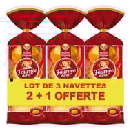 La Fournée Dorée navettes beurre frais lot 3x8 2+1 offert 1.2kg