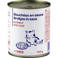 Bouchée en sauce au boeuf pour chat 800g