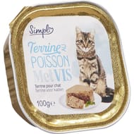 Simpl pâtée chat poisson barquette 100g