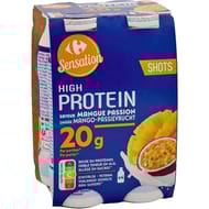 Carrefour sensation yaourt à boire hight protein mangue passion 4x190g