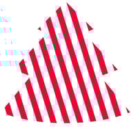 12 serviettes en papier 3 plis forme sapin rayures sucre d'orge