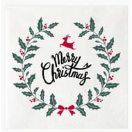 Serviettes papier 33x33cm merry christmas couronne x20