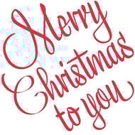 20 serviettes 33x33cm merry christmas to you rouge fond blanc