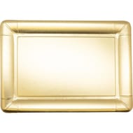 4 plateaux en carton 34x23.5cm or satine