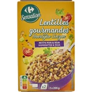 Carrefour sensation lentilles petits pois et soja 400g