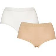 Lot de 2 culottes maxi unies LOT NUDE/BLANC 54/56
