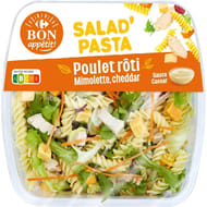 Carrefour Bon appétit salade pasta poulet rôti mimolette cheddar 250g