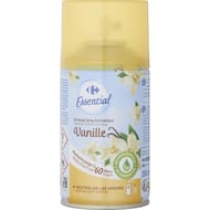 Carrefour essential recharge désodorisant automatique vanille 250ml