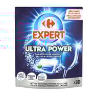 Carrefour expert tablettes lave-vaisselle ultra power brillance éclatante x30