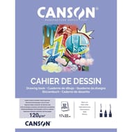 Canson cahier dessin uni blanc 32 pages 125 grammes 17x22 cm