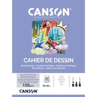 Canson - Cahier à grain 24 pages 24x32 cm 125 grammes uni 200027109